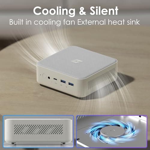 Mini Gaming PC Linux, AMD Ryzen 7 5700U (8C/16T, up to 4.3Ghz), 64GB DDR4 RAM 1TB PCIe SSD, Mini Desktop Computers with Waterproof Fabric Top, Supports 4K Triple Display WiFi/BT5.0
