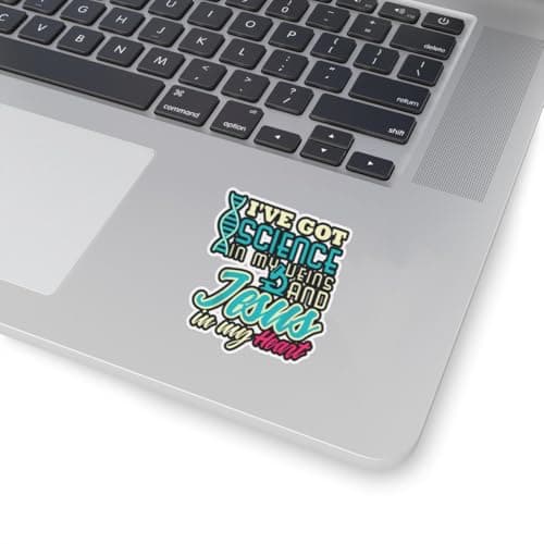 Science Teacher Christian Jesus Biology Chemistry Major Kiss-Cut Sticker
