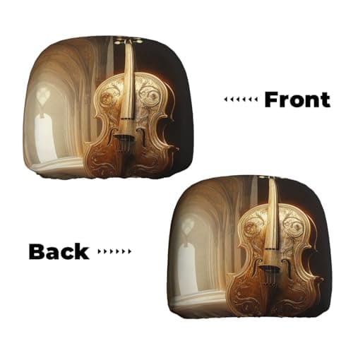 Unreal Engine Cello 2 Pcs Personalized Car Headrest Cover with Headrest Covers for Car Soft Breathable Car Headrest Fit for Most Cars Sedan Van Vehicles ﻿