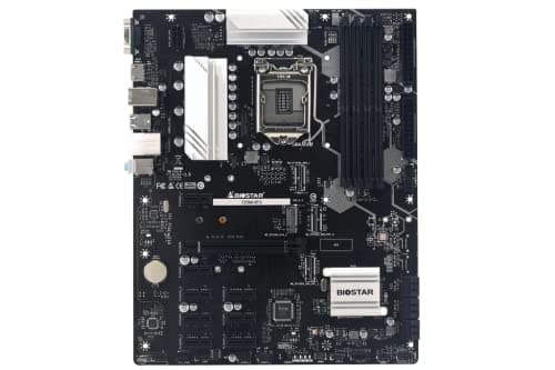 Biostar TZ590-BTC (Intel 10th and 11th Gen) LGA 1200 Intel Z590 9 GPU Support GPU Mining Motherboard.