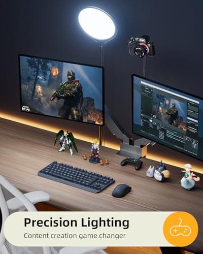 10.5" Ring Light with Stand and Phone Holder - 72" Tripod for iPhone with Light, Professional Led Ringlight for Video Recording/Make up/Streaming, Full Screen Light Ring for YouTube, Tiktok (Black)