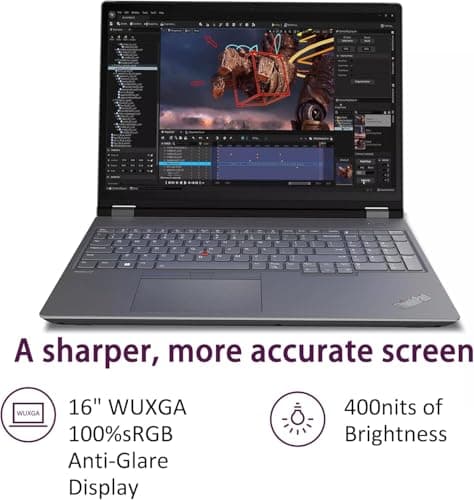 Lenovo ThinkPad P16 Gen 2 Mobile Workstation (16" FHD+ 100% sRGB, Intel Core i7-14700HX, 32GB RAM, 1TB SSD, NVIDIA RTX 1000 Ada) Laptop for Engineer, 1080P Webcam, IST HUB, Win 11 Pro (Renewed)