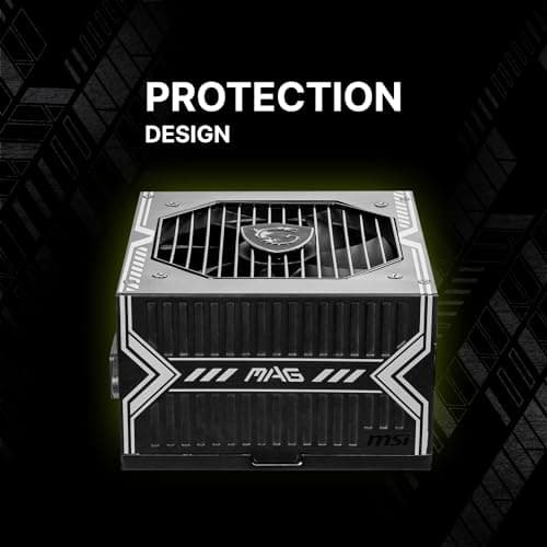 MSI MAG A750BN PCIE 5 Gaming Power Supply - PCIE 5.1 Ready - 80 Plus BronzeCertified 750w - Compact Size - ATX PSU
