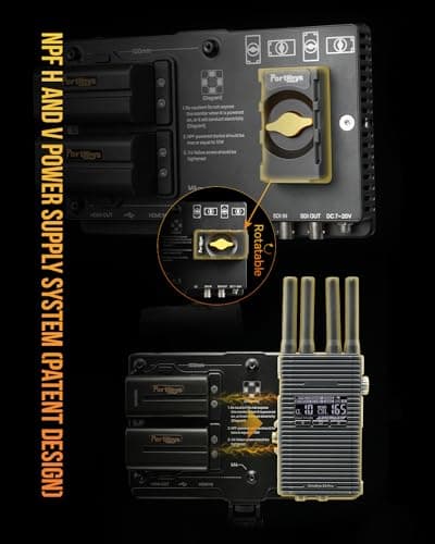 Portkeys HS8 Camera Field Monitor 8" 1100nit Brightness Dual NP-F Battery Plates 3D LUT 4K HDMI Input 3G SDI in/Out Aluminum Housing, VESA 100 x 100 Mounting Points