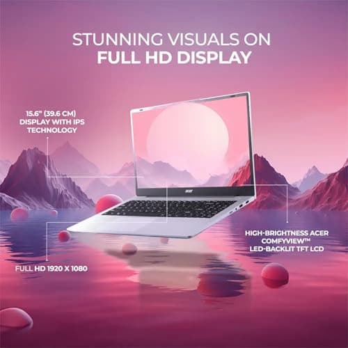 acer Aspire 3 Premium Laptop with Backlit Keyboard | AMD Ryzen 5 7530U CPU | 15.6 FHD IPS Display | 16GB RAM | 256GB PCIe SSD | Wi-Fi 6 | Type-C | Sleek & Portable | Windows 11 Pro