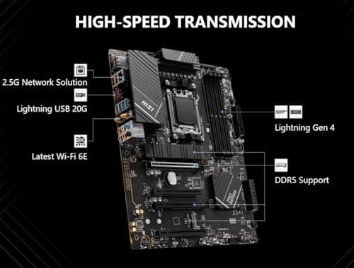 INLAND AMD Ryzen 5 9600X 6-Core 12-Thread AM5 5.4 GHz Unlocked Desktop Processor with PRO B650-P WiFi ProSeries Motherboard (ATX, DDR5, PCIe 4.0)