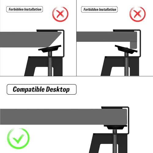 Keyboard Tray Under Desk, Pull Out Keyboard Tray with C Clamp Mount, 25.6" x 11.8" Slide-Out Platform Computer Drawer for Typing, Keyboard & Mouse Tray, Rustic Brown