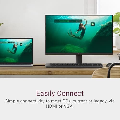 Dell 24 Monitor - SE2425HM - 23.8-inch Full HD (1920x1080) 16:9 100Hz Display, IPS Panel, 16.70 Million Colors, Anti-Glare, 1 HDMI / 1 VGA Port, TÜV Rheinland 3-Star*, Comfortview Plus - Black