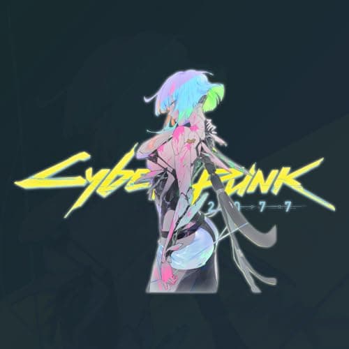 Cyberpunk Vinyl Sticker Cyberpunk car Decal Cyberpunk car Sticker Water Proof Cyberpunk Sticker Reflective for car for Laptop (Purple)