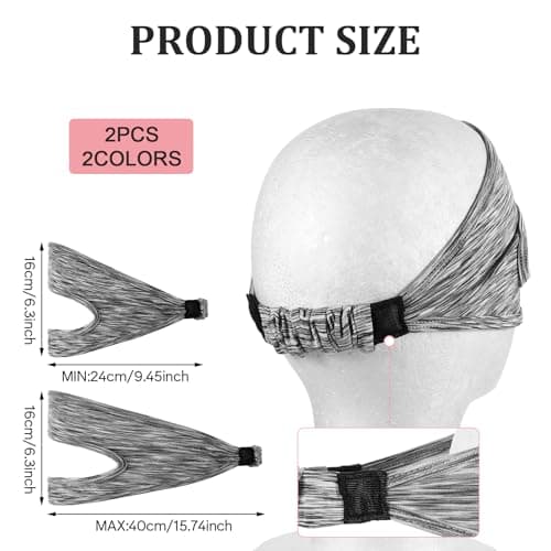 2 Pcs VR Eye Mask Adjustable Breathable VR Goggles Sweat Band VR Face Pad for Most VR Devices Accessories Any Head Size