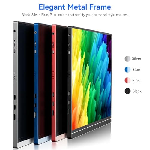 16" Portable Monitor, 1920×1200P IPS Laptop Screen with USB-C, HDMI Gaming Monitor with Kickstand, 0.3" Ultra-Slim for Travel/Office