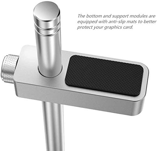 Graphics Card GPU Brace Support, Video Card Sag Holder Bracket, GPU Stand, Anodized Aerospace Aluminum (Silver)