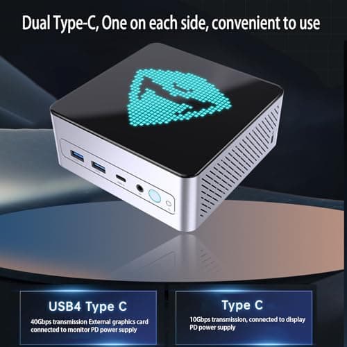 Machenike Mini Desktop, AMD 8-Core Ryzen 9 7940HS, AMD Ryzen AI with Radeon 780M, 32GB DDR5 RAM, 1TB SSD, Support 2-Monitor 4K, HDMI, DP, Type-C, RJ-45, Wi-Fi 6, Windows 11 Pro