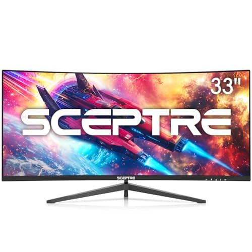 Sceptre New Curved 30-inch Gaming Monitor 200+Hz Build-in Speakers 2560 x 1080p HDMI x2 DP x2 2025