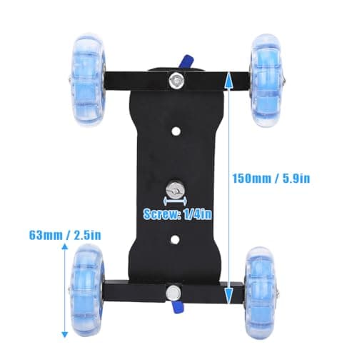 Joyzan Camera Dolly Wheel, Scaled Table Skater Slider Car 10KG Load Rail Roller Track Mini Adjustable Desktop Portable Professional DSLR Camcorder Mirrorless Cell Phone Video Low Level Noise Shooting