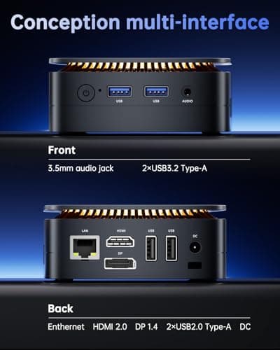 KAMRUI Essenx E1 Mini PC, N150 Processor (Up to 3.6GHz), Mini Desktop Computers 16GB DDR4 1TB SSD Support 4K UHD, LAN, WiFi/BT 4.2, Micro Tower for Business, Office, Home Server