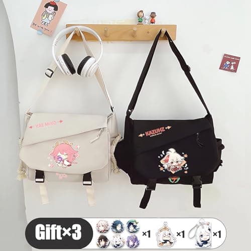Game Handbag Sangonomiya Kokomi Crossbody Bag Single Shoulder Bag Adult Single Shoulder Backpack White Bag