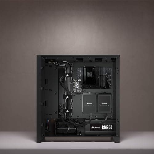 CORSAIR iCUE 4000X RGB Tempered Glass Mid-Tower ATX PC Case - 3X SP120 RGB Elite Fans - iCUE Lighting Node CORE Controller - High Airflow - Black