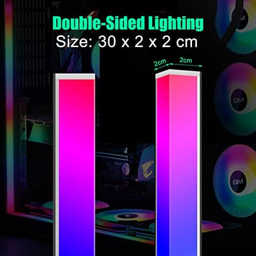 GIM KB-14 RGB PC Light Strip for Gaming Case, Magnetic Addressable LED PC Strip Kit, 5V ARGB 3Pin Header for Asus Aura, Asrock LED, Gigabyte RGB Fusion, MSI Mystic Light- 0.98ft