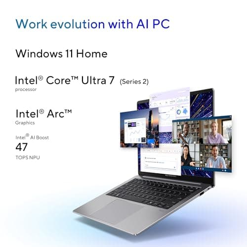ASUS ExpertBook P5 Copilot+ PC AI Laptop, Intel® Core™ 7 Processor 258V, 32GB RAM, 1TB SSD, WiFi 6E, Windows 11 Home, Misty Grey, P5405CSA-DH76