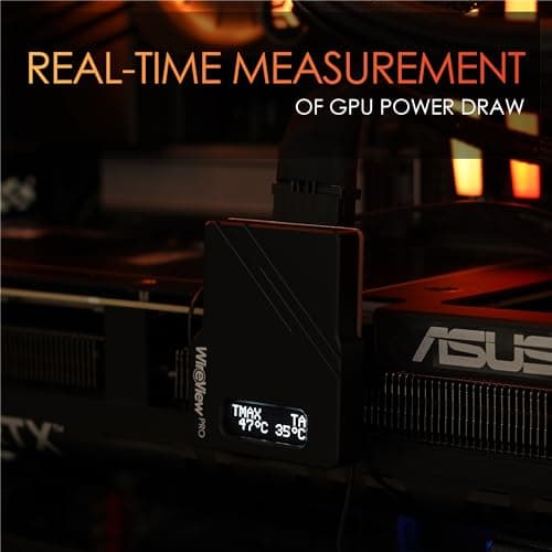 Thermal Grizzly WireView Pro GPU 90° - 1x12VHPWR 90° Reversed - Advanced Power Meter for Graphics Cards - OLED Display - Temperature Sensors - Monitoring Tool - Made in Germany