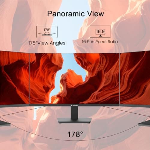 SANSUI Monitor 24 Inch 100Hz PC Monitor, HDMI VGA Ports VESA Mount, FHD Computer Monitor Ultra-Slim Ergonomic Tilt Eye Care for Home Office (ES-24F2, HDMI Cable Included)