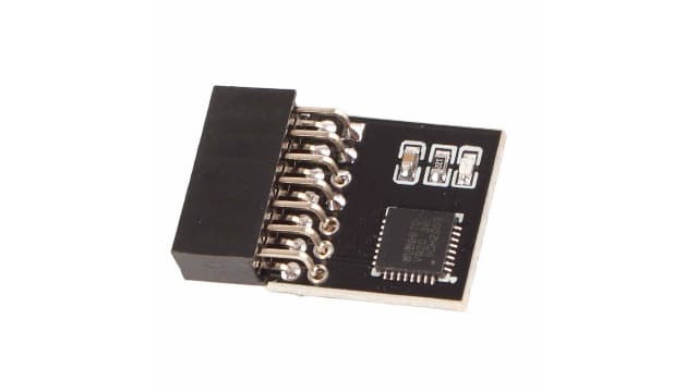 TPM 2.0 Module, Black PCB 14Pin SPI TPM 2.0 Encryption Security Module Remote Card Replacement TPM Chip Computer Components Fit for Motherboard Fit for Win11 System
