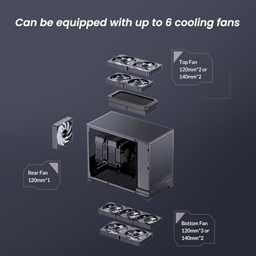 JONSBO D32 STD Micro-ATX PC Case,High Compatibility Mini Desktop Case, Support MATX Back-Connect/BTF MB,365mm GPU/240AIO/163mm Air Cooler, ATX/SFX-L/SFX PSU, USB3.2 PC Gaming Case,Black
