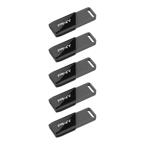 PNY 64GB Attaché X USB 3.2 Gen 1 Flash Drive, Advanced Performance Up to 130MB/s Read, Everyday Data Store & Transfer, Reliable Portable Storage, Durable, Type-A, Computers, Laptops, Desktops, 5-Pack