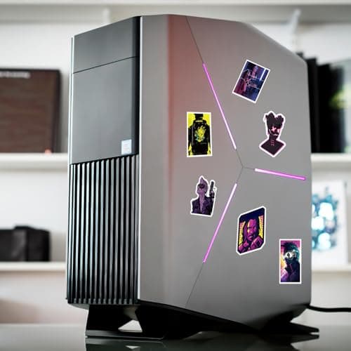 Pounchi City Game Stickers (100 Pcs with Keychain Pendant) Video Game PVC Sticker, Gifts for Laptop Water Bottle Skateboard Party Supplies Decorations Teens Kids