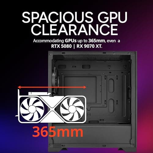 Cooler Master Elite 301 Lite Micro-ATX High Airflow Minimalist PC Case, 365mm GPU Max, Compatible RTX 5080|RX 7090 XT, 280mm AIO Max, Type C, Tempered Glass, 120mm PWM Fan, Intakes Grill