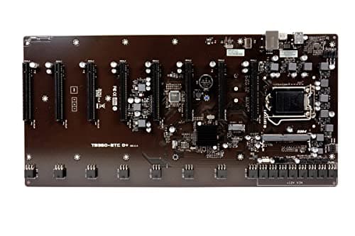Biostar TB360-BTC D+ (Intel 8th and 9th Gen) LGA1151 SODIMM DDR4 8 GPU Support GPU Mining Motherboard. Requires CPU with IGFX and Server Power Supply.