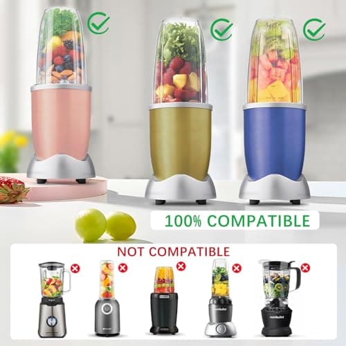 Blender Replacement Parts for Nutribullet, 32oz & 24oz Cups with Replacement Extractor Blade, Compatible with Nutri Bullet 600W/900W Pro Blenders (3 PCS)