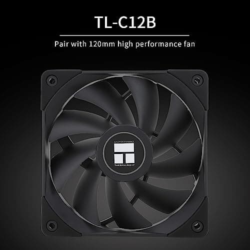 Thermalright Peerless Assassin 120 Black CPU Air Cooler, 6 Heat Pipes,TL-C12B PWM Fan, Aluminium Heatsink Cover, AGHP Technology, for AMD AM4/AM5/Intel LGA 1700/115X/1851/1200/2066/2011 PA120 Black