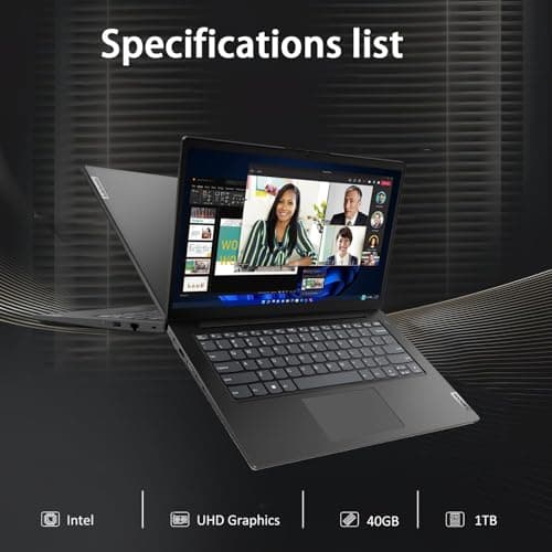 Lenovo V14 Gen 4 Business Laptop (14" FHD Anti-Glare, Intel 10-Core i7-13620H, 40GB RAM, 1TB SSD), Webcam with Privacy Shutter, Ethernet, Wi-Fi 6, HDMI, Bluetooth, Win 11 Pro w/ Copilot, Black
