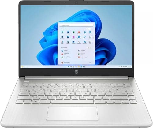 HP 14" Laptop for Student Business, with Office Lifetime License & Windows 11 Pro, Intel Dual-Core N4120, 16 GB RAM, 384 GB Storage(128GB eMMC+256GB Micro SD), Ultra Light, Webcam, WiFi, HDMI, Silver