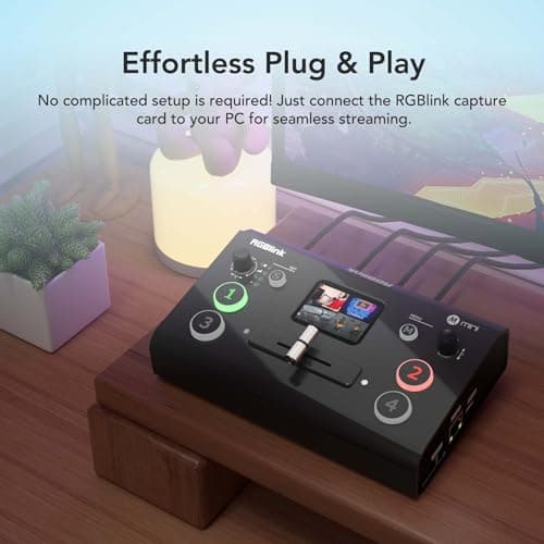 RGBlink Video Capture Card for Streaming, PCIe/Internal Capture Card Alternative, 4 HDMI to USB, Stream & Record in 1080P, Capturadora de Video for PS5/4 Pro, Xbox Series to OBS, Twitch, Zoom, YouTube