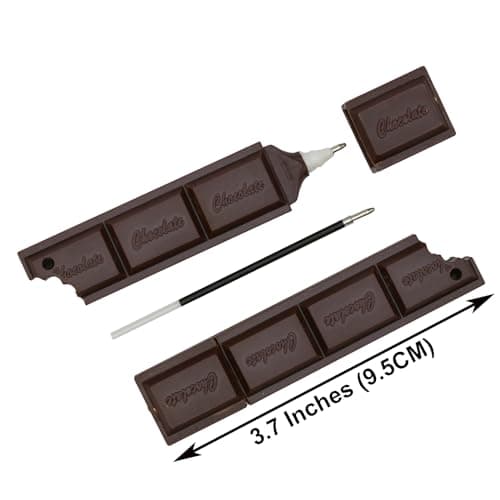 Maydahui 30 PCS Simulation Chocolate Shape Ballpoint Pens Funny Food Pen Novelty Pens Blue Ink for School Party Office