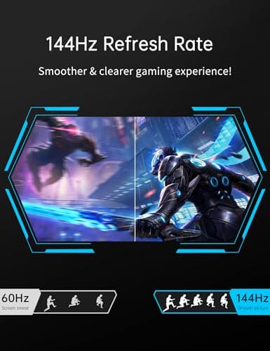Portable 2K 144Hz Monitor, 16" 2560x1600 QHD Gaming HDR FreeSync, Ultra Slim Travel Screen w/Kickstand & Speaker for Laptop Switch Xbox PS5/4