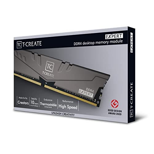 TEAMGROUP T-Create TTCED432G32G3200HC16FDC01 Expert Overclocking 10L DDR4 32GB 3200MHz (PC4 25600) CL16 Desktop RAM Memory Module
