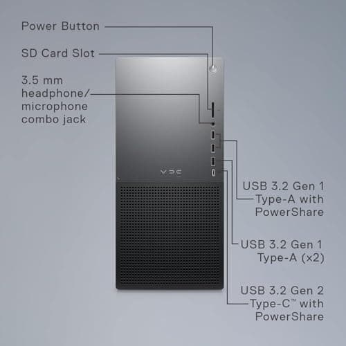 Dell XPS 8960 Desktop Computer Tower - 14th Gen Intel Core i9-14900 24-Core Processor, 64GB DDR5 RAM, 4TB NVMe SSD, NVIDIA GeForce RTX 4060 Ti 16GB GDDR6 Graphics, Windows 11 Pro - Graphite Black