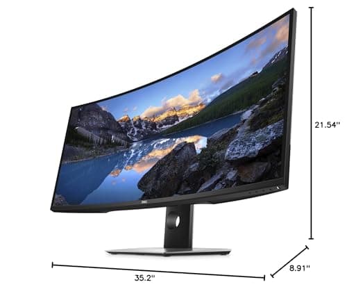 Dell U-Series 38" 4K UHD 1600p Ultra Wide Screen LED-Lit Monitor (U3818DW), Black