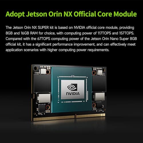 Yahboom Jetson Orin NX 8GB RAM Super Kit with Jetson Case, USB Microphone Camera, 256GB SSD Electronic Kit Intelligence ROS (Orin NX 8GB SUB Mini PC Kit)