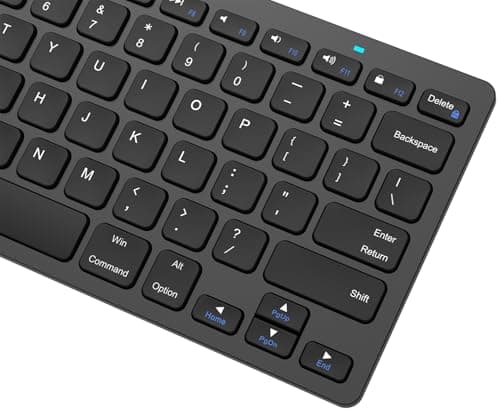 Arteck Ultra-Slim Bluetooth Keyboard Compatible with iPad 10.2-inch/iPad Air/iPad 9.7-inch/iPad Pro/iPad mini, iPhone and Other Bluetooth Enabled Devices Including iOS, Android, Windows, Black