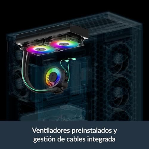 ARCTIC Liquid Freezer III Pro 240 A-RGB - 240 mm AIO CPU Cooler, Water Cooling, 38 mm Radiator, PWM Pump, VRM Fan, AMD AM5/AM4, Intel LGA1851/1700 Contact Frame - Black