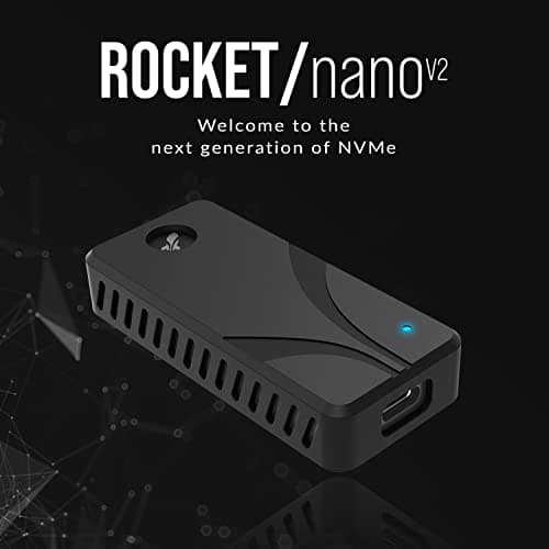 SABRENT 1TB Rocket Nano V2 External SSD – USB 3.2 Gen 2x2, Up to 1500MB/s Transfer Speeds, Rugged Aluminum & Silicone Sleeve, 8K Video-Ready Portable Drive (SB-1TB-NAV2)