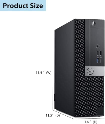 Dell Optiplex 7050 SFF PC Desktop Computer PC Setup, 24" FHD Monitor, Intel Core i5-7500 3.4GHz Up to 3.8GHz, 512GB SSD, 16GB RAM, RGB Keyboard, Mouse, DP Cable, Win 10 Pro(Renewed)