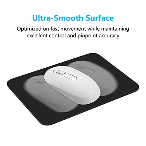 Dapesuom Small Mouse Pad, 6 x 8 Inch Thick Rubber Premium-Textured Non-Slip Portable & Washable Mini Mouse Mat for Women Men Wireless Laptops Keyboard Tray Gaming Work Computer Office Travel, Black