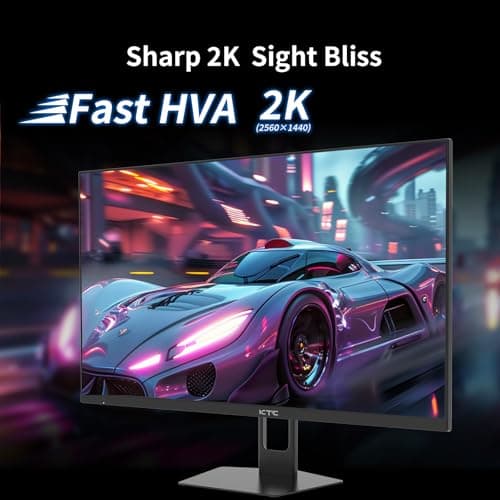 27'' 240hz Gaming Monitor 1440p(2560× 1440) 144Hz 1ms Fast HVA HDR400 130% sRGB HDMI & DisplayPort AdaptiveSync VESA Tilt Eye Care