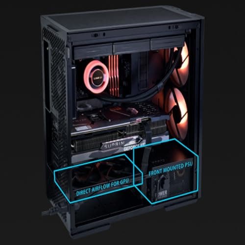 LIAN LI LANCOOL 207 Compact ATX RGB Gaming Computer Case, Airflow Optimized Mesh Panels Tower Chassis w/ 2x140mm ARGB,2x120mm PWM Fans Pre-Installed, USB Type-C Port, Tempered Glass Side Panel (Black)